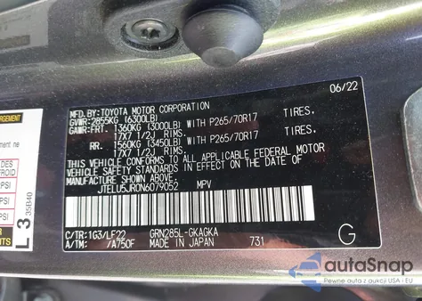 2022 Toyota 4Runner Trd Pro из США, поврежденный, VIN JTELU5JR0N6079052